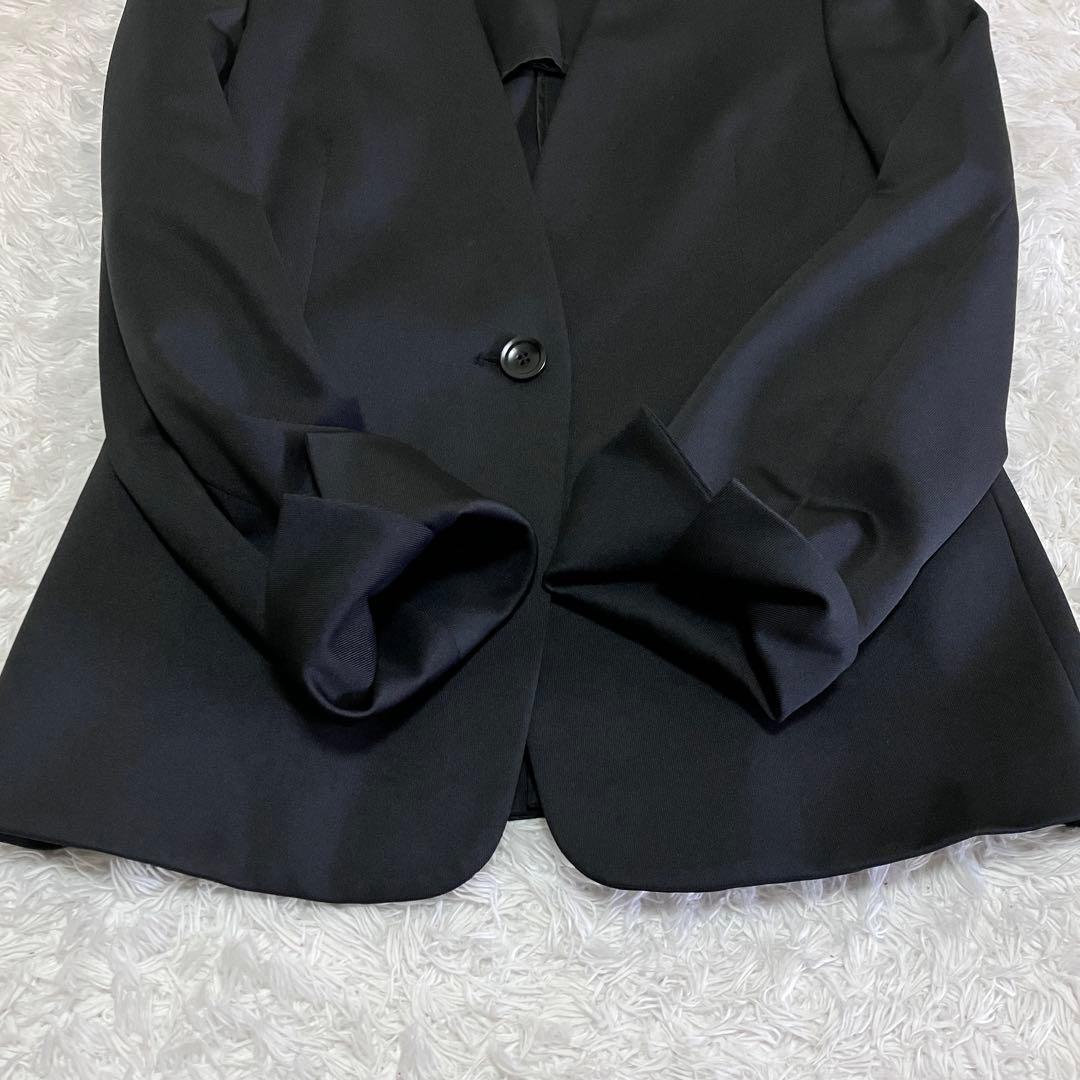 新品 未使用 プラステ ノーカラージャケット パンツスーツ セットアップ 黒