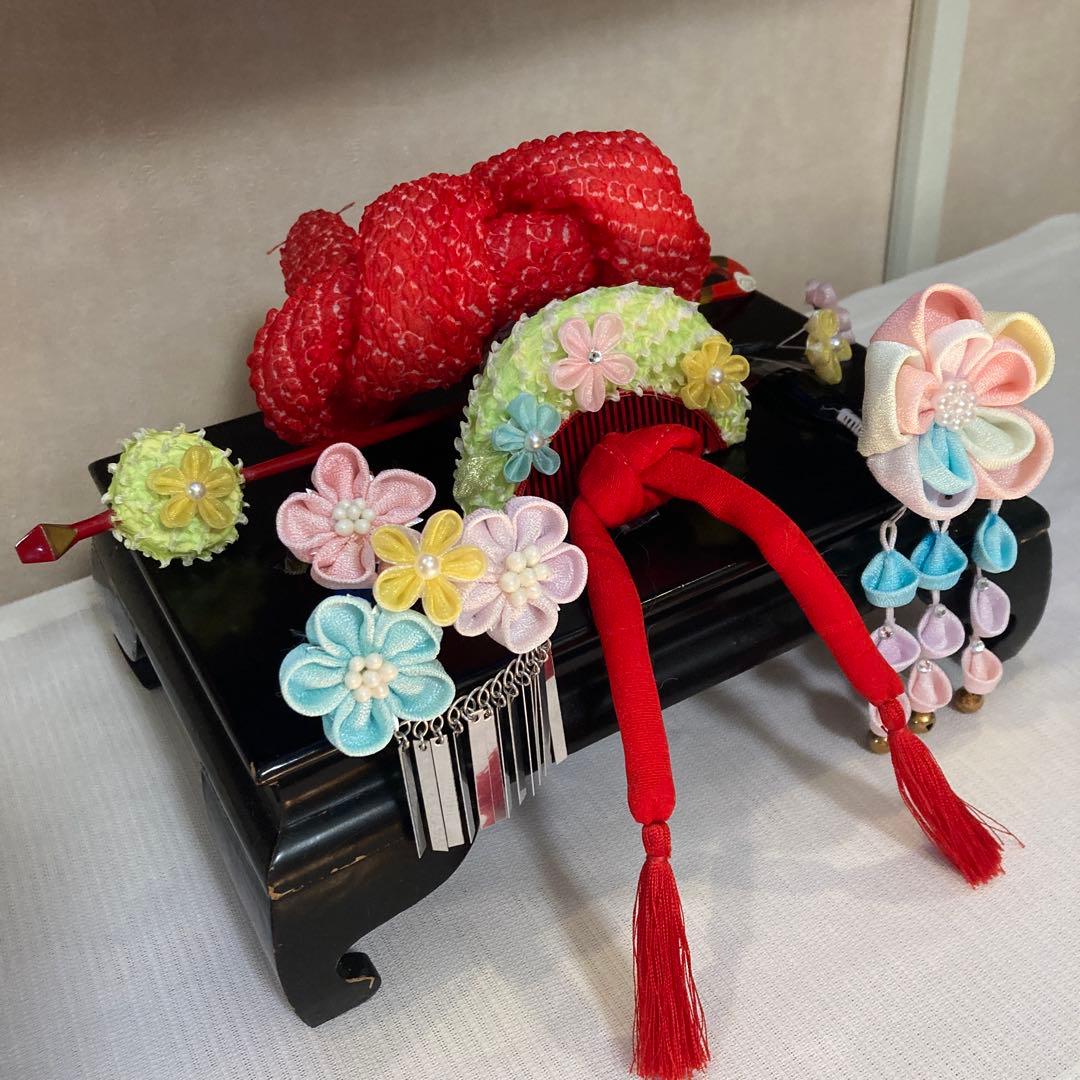 専用　七五三　小さめさん対応　夢色花櫛揃え　花簪　ビラ簪　Uピン簪　後挿し