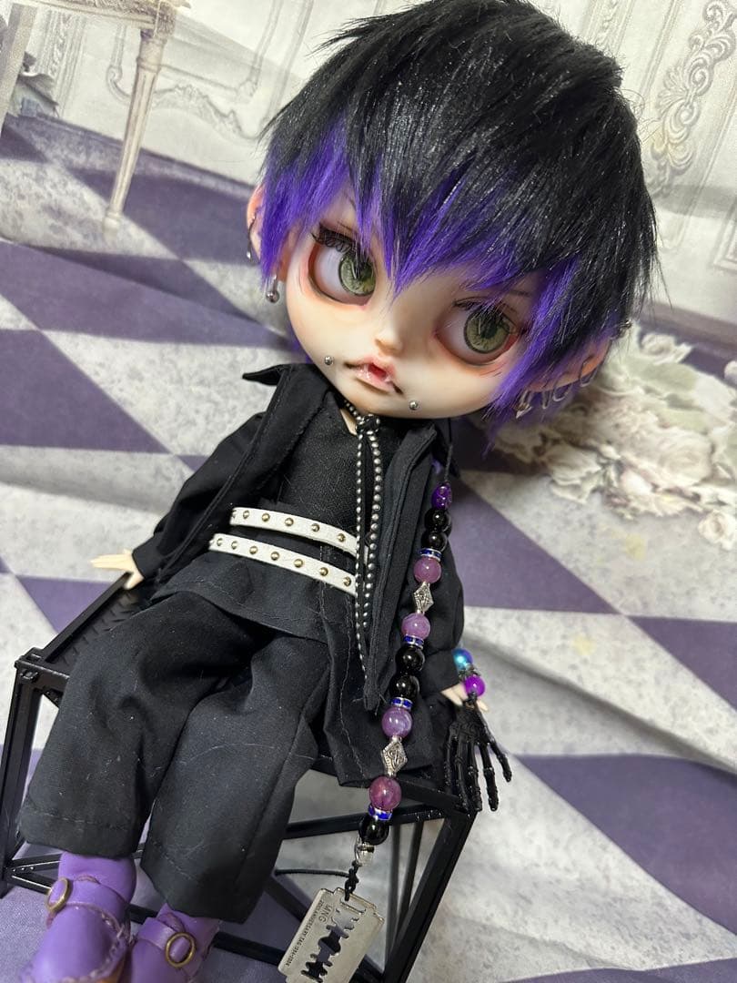 ⋆*⋆様 アイシードール 本体男の子　ボアウィッグ　OF付き　カスタムアイシード