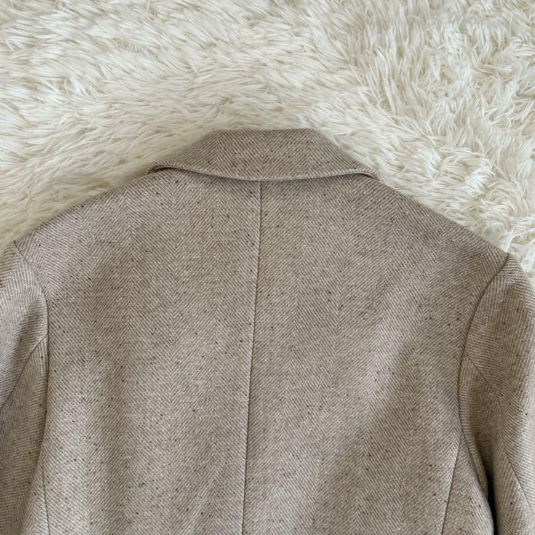 ✨美品✨フレームワーク シングルジャケットコート シルク混 ヘリンボーン