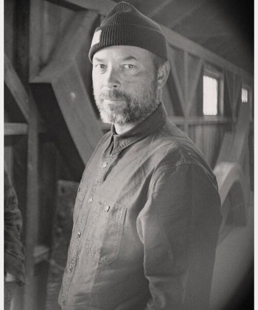 RRL インディゴ コットンリネン サティーン ワークシャツ Sサイズ