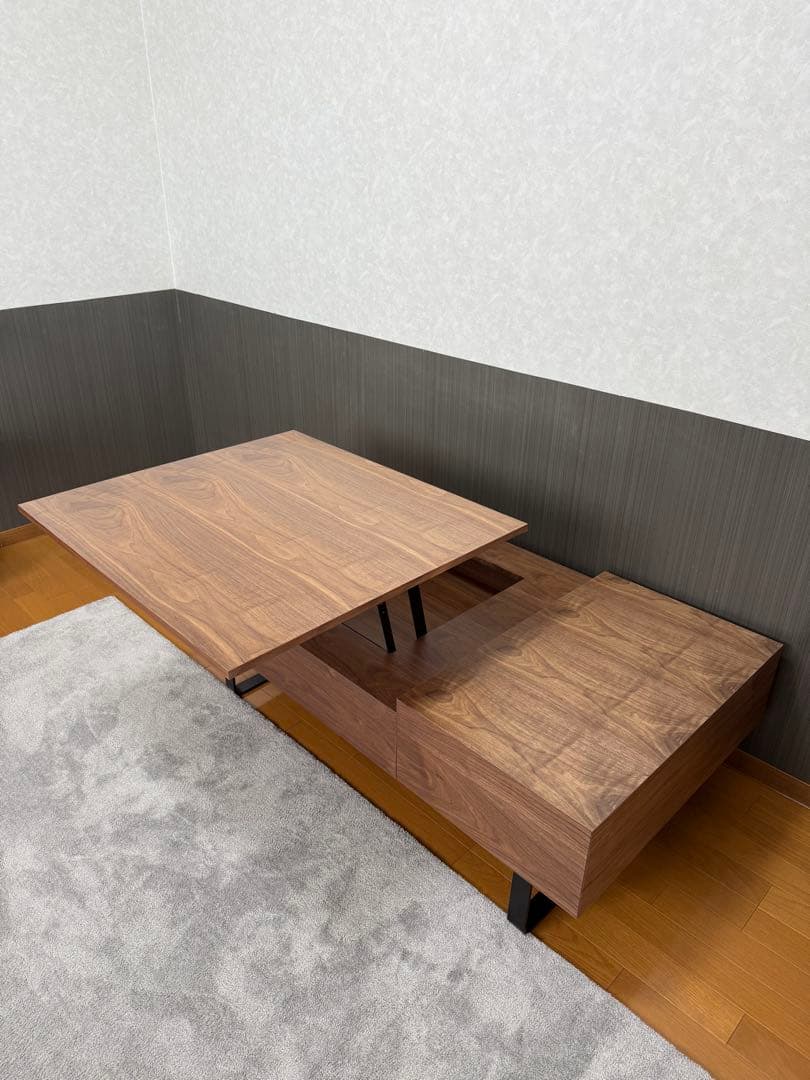 美品【LOWYA】センターテーブル　ローデスク　昇降式