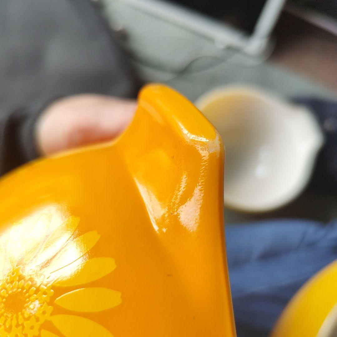 パイレックス 　ひまわり　デイジー　イエロー 花柄 ミキシングボウル　3個セット