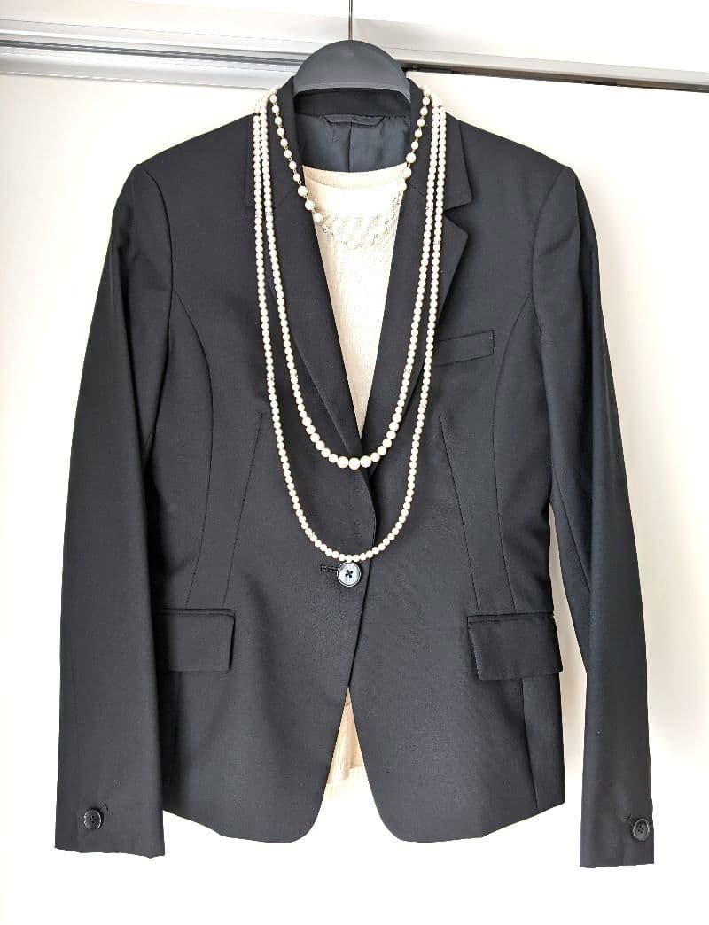 【美品】グリーンレーベルリラクシング　ブラックフォーマル パンツ　スーツ 40