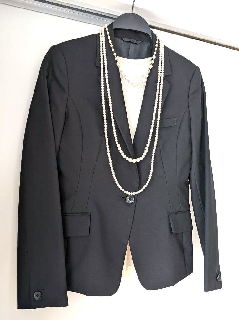 【美品】グリーンレーベルリラクシング　ブラックフォーマル パンツ　スーツ 40