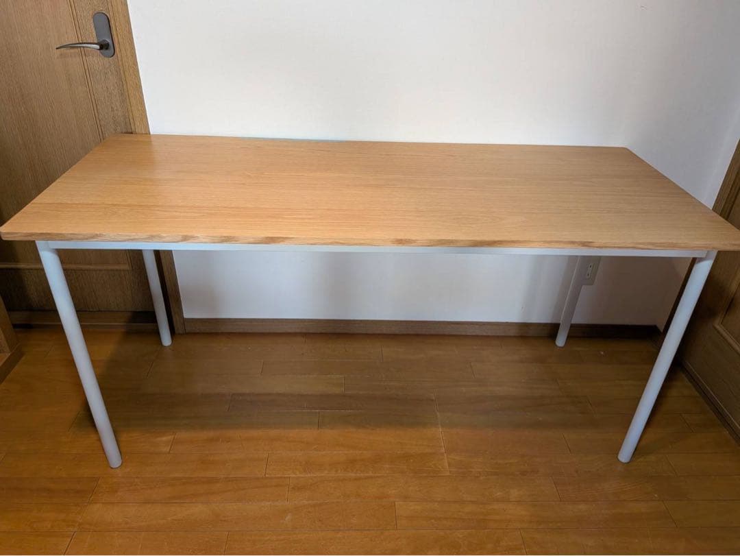 ■送料込■無印 パーソナルデスク パソコン机 スチールオーク 学習事務テーブル