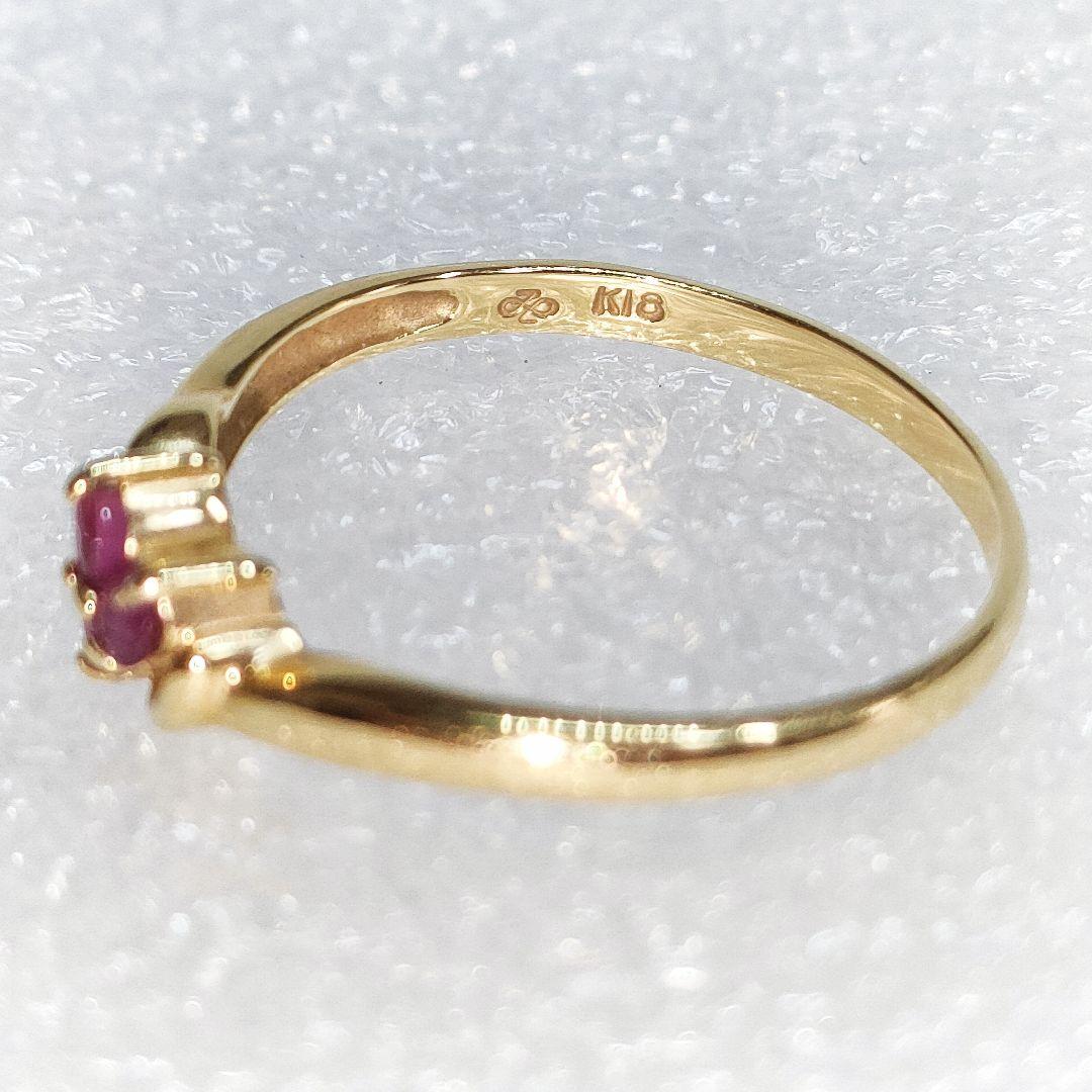K18 ルビーリング 指輪