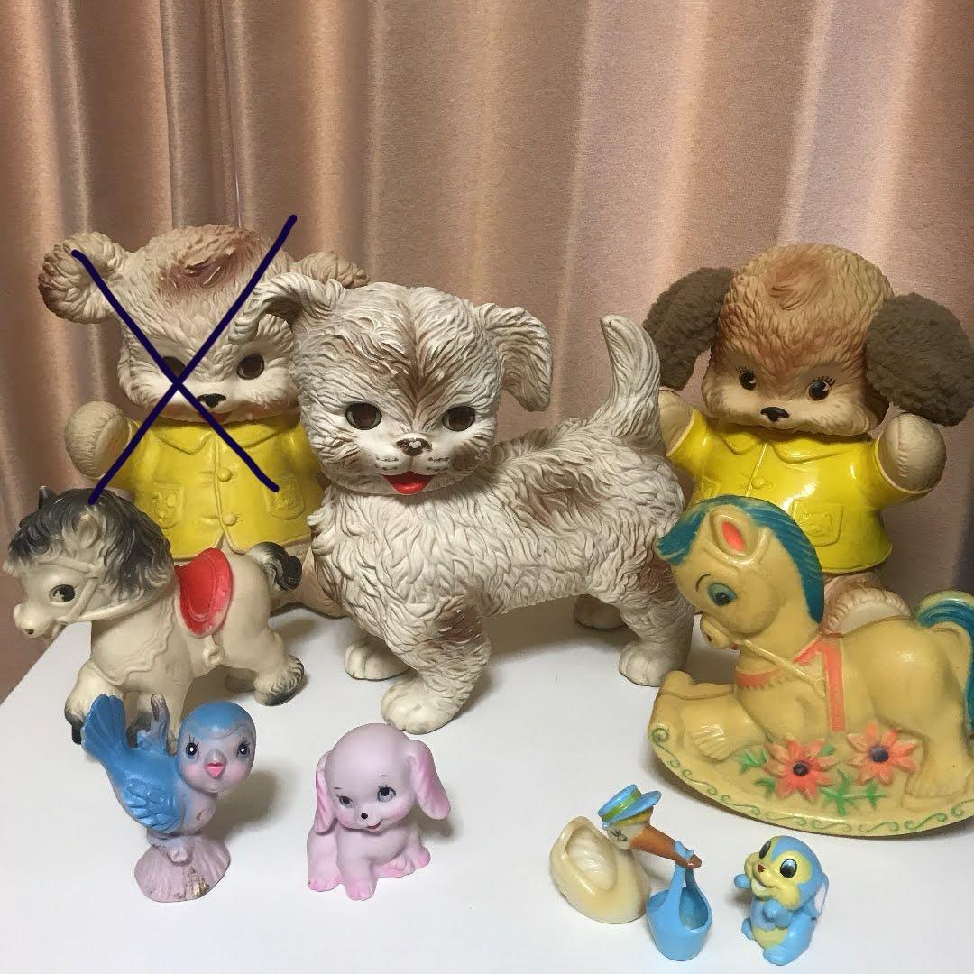 1960年〜1970年　大きい！レアな海外ヴィンテージ置物8点【約6万円】レトロ