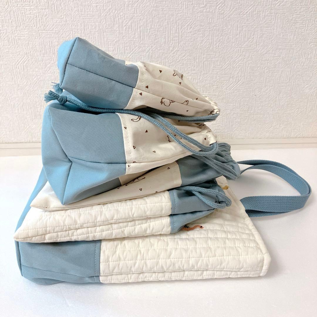 レッスンバッグ 巾着袋　お弁当袋　コップ袋　お着替え袋　ランチョンマット