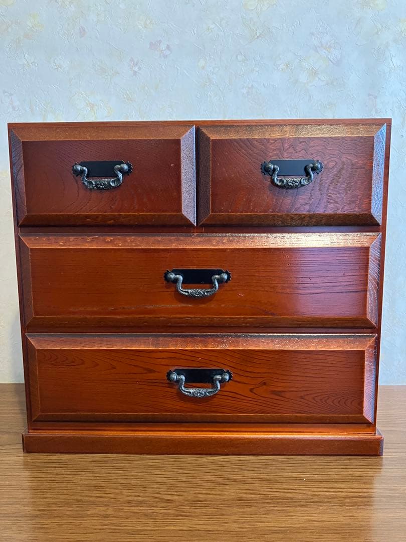 広葉 三段四ッ引　タンス　小物入れ　書類　和風　レトロ