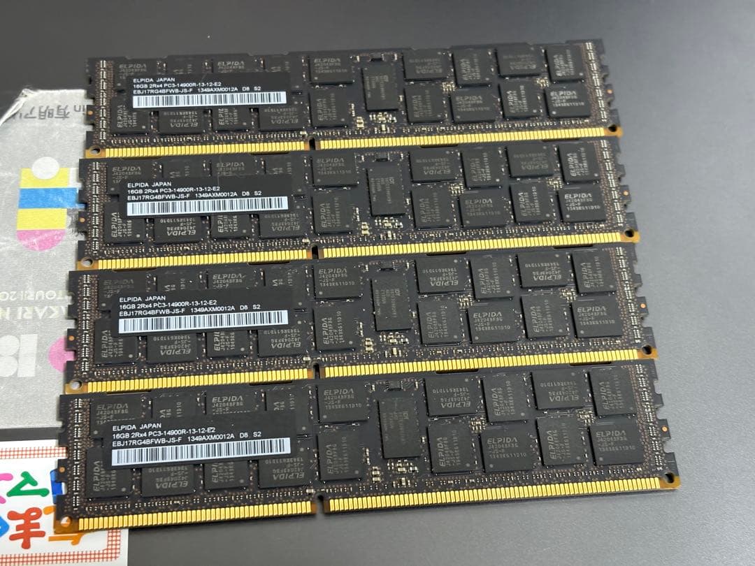 Mac Pro 2013用 64GB メモリセット DDR3 16GB 4個