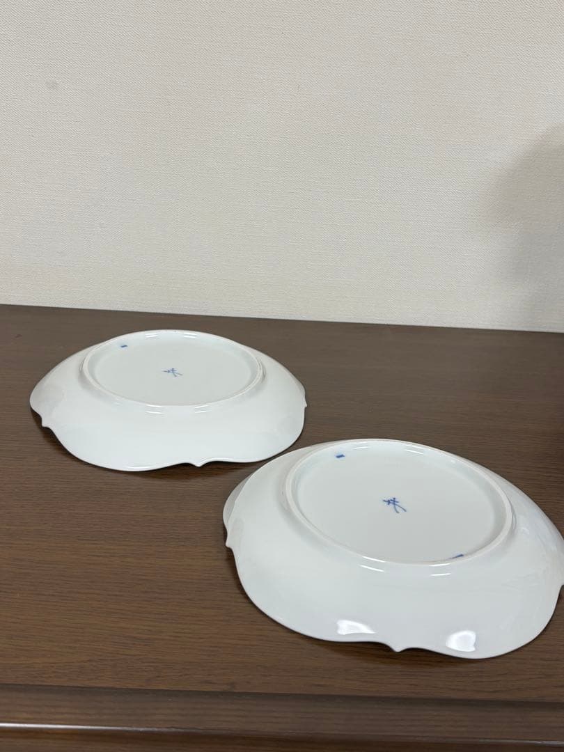 マイセンMEISSEN ★ブルーオーキッドケーキプレート 皿 2枚セット 美品