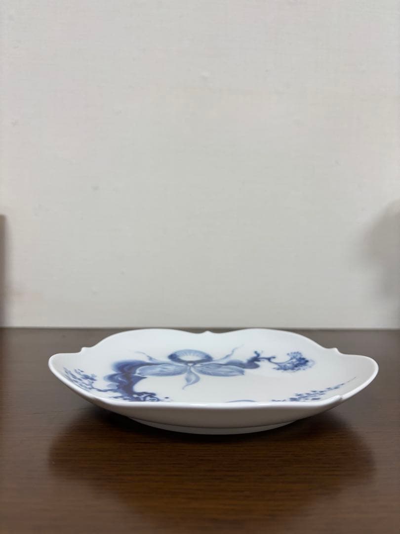マイセンMEISSEN ★ブルーオーキッドケーキプレート 皿 2枚セット 美品