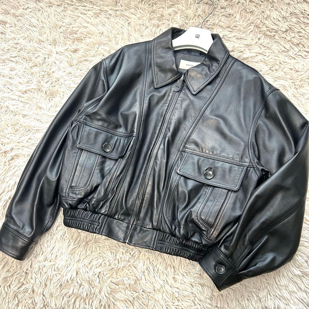 ohotoro A2 lambskin jacket レザージャケットラムスキン