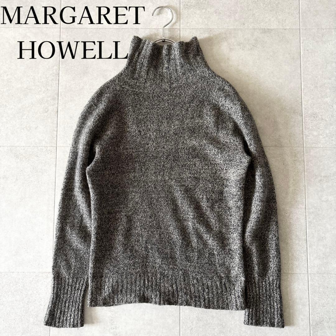 極美品✨️マーガレットハウエル タートルネックニット 2 M グレー カシミヤ