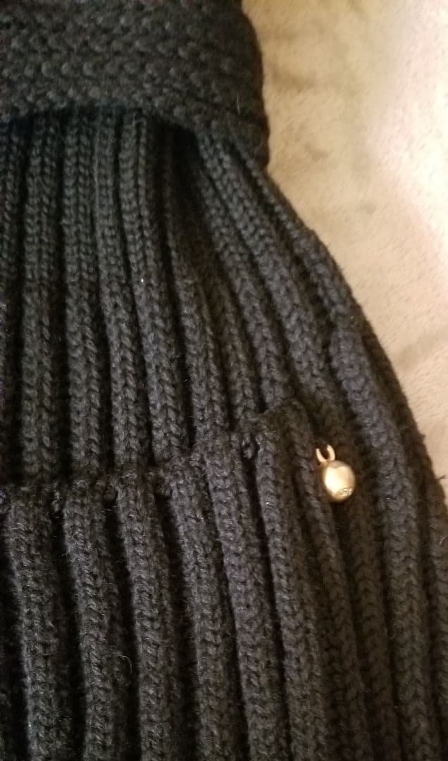 SONIA RYKIEL ニットリブ編み ロングコート 40