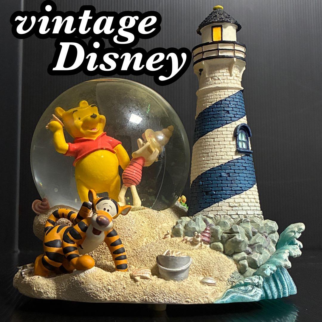 ディズニー 希少動作品 プーさん ピグレット ティガー オルゴール スノードーム