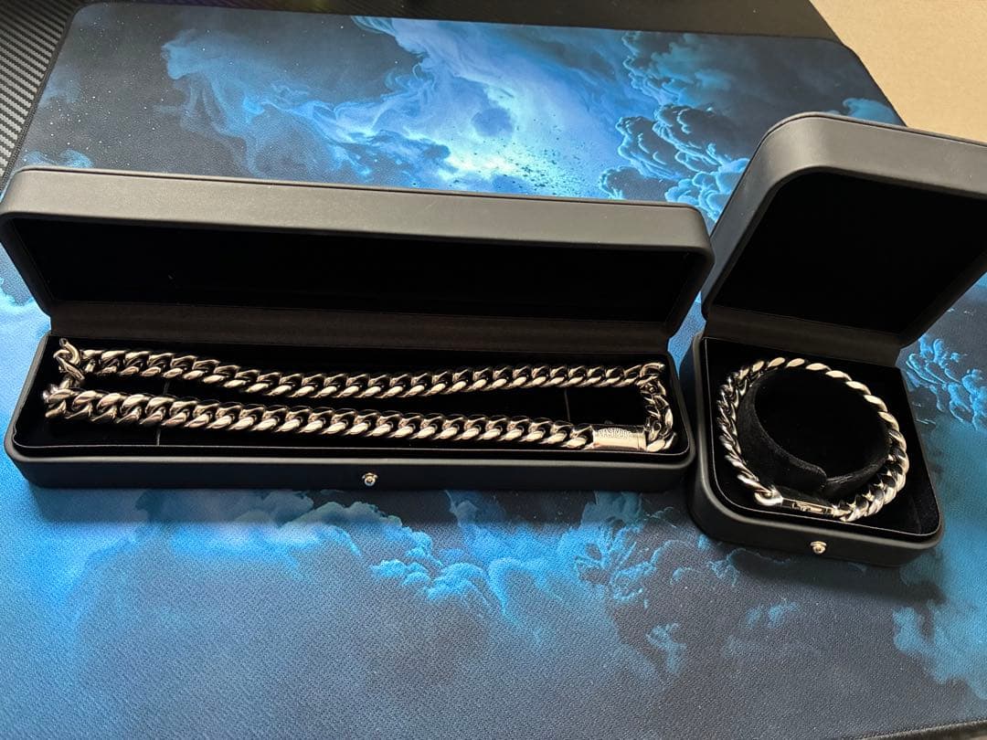 ナスティードッグ　シルバーネックレスブレスレットセット