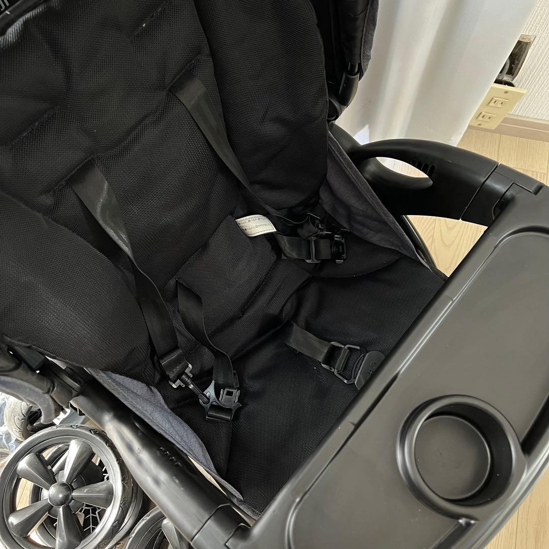 超極美品　二人乗りベビーカー カトージ 二人でゴーDX デニム 新生児から