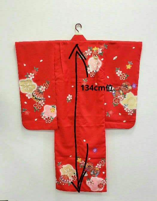 七五三　7歳　120cm　ポリエステル　 つくり帯