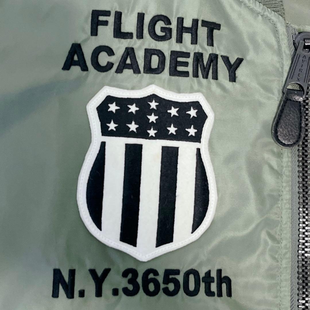 美品✨AVIREX リバーシブルMA-1 ロゴ スタッズ 星条旗 L カーキ