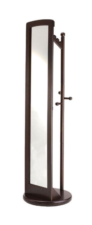 ミラー付回転ハンガーダークブラウン　ブルックリンスタイル　カリフォルニアスタイル