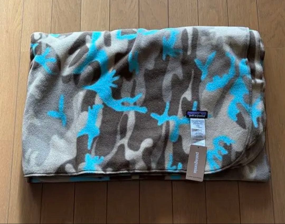 patagonia 迷彩柄 シンチラ　フリースブランケット　ブランケット　レア