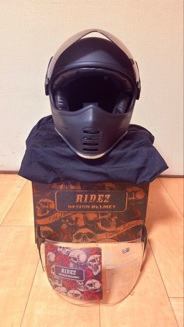 RIDEZ XX マットブラック フルフェイスヘルメット Mサイズ