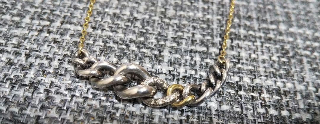 hum チェーンブレスレット k18 sv ダイヤ