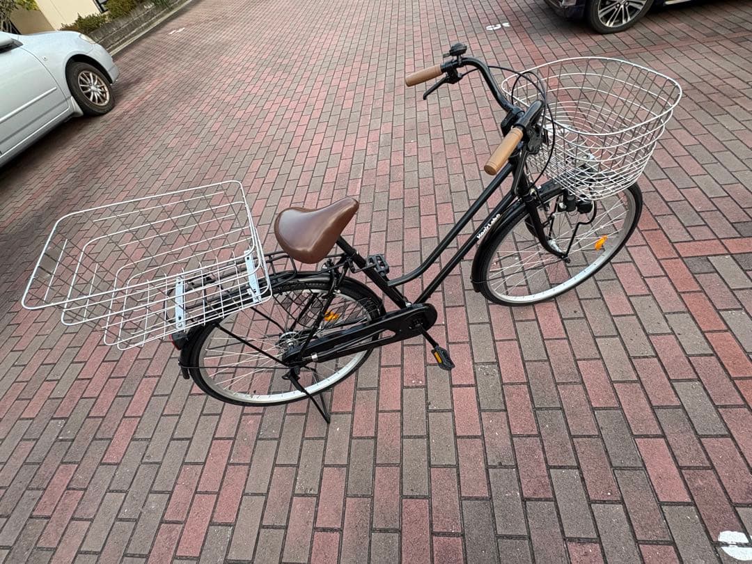 前後ステンレス籠付き、お買い物仕様ママチャリ(26㌅)配達します。(関西圏のみ)