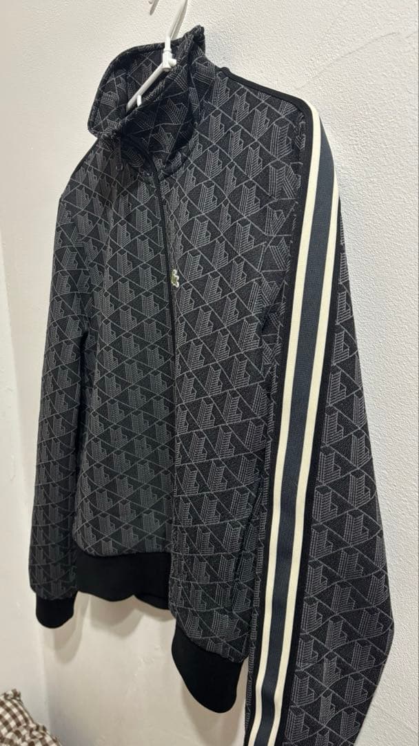 ラコステ　モノグラムジャガード　トラックジャケット S