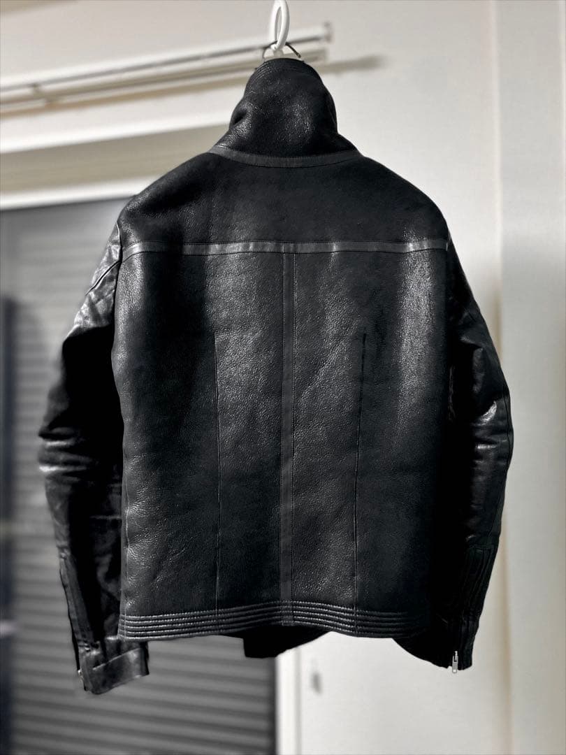 ジャケット・アウター Rick Owens mouton leather jacket drkshdw