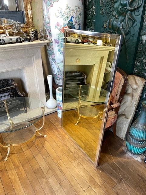 シルバー スタンドミラー 大きめ