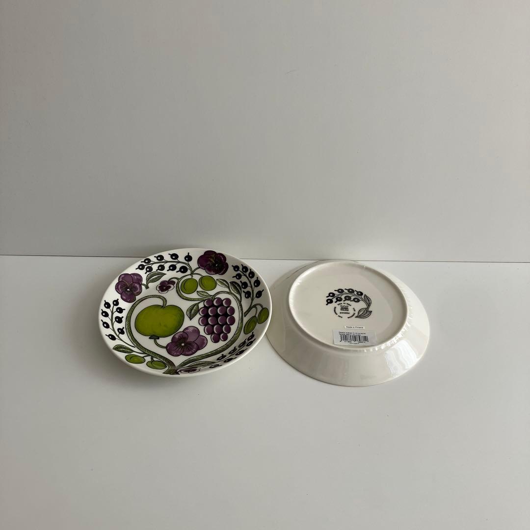 新品旧王冠ロゴ　アラビア　パープルパラティッシ 21cmプレート　２枚