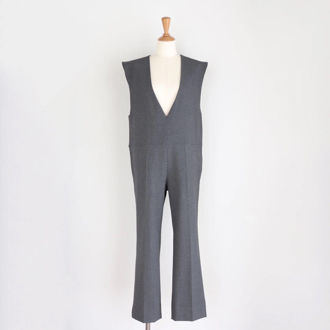 St.cecilia Vネックサロペット　グレー