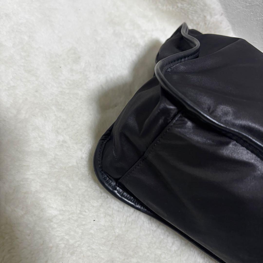 ハンティングワールド バチュークロス レザー 肩掛け トートバッグ ブラック 黒