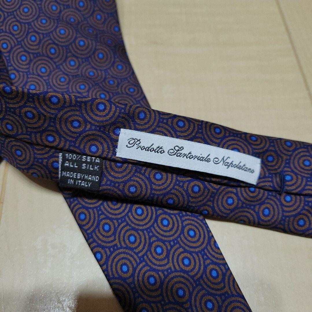 E,MARINELLA★幾何学柄シルクタイ マリネッラ ジオメトリック