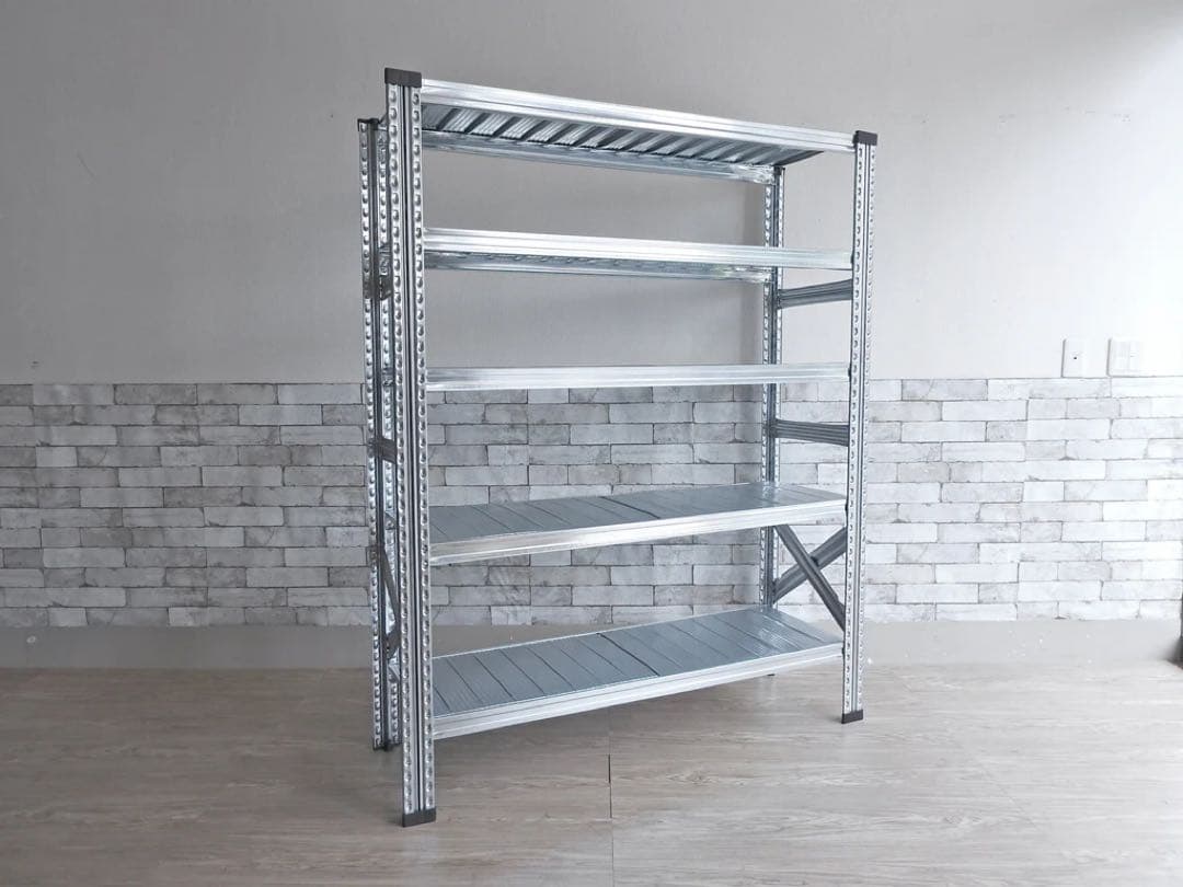 5段 スチールラック シルバー　メタルシステム lsistem