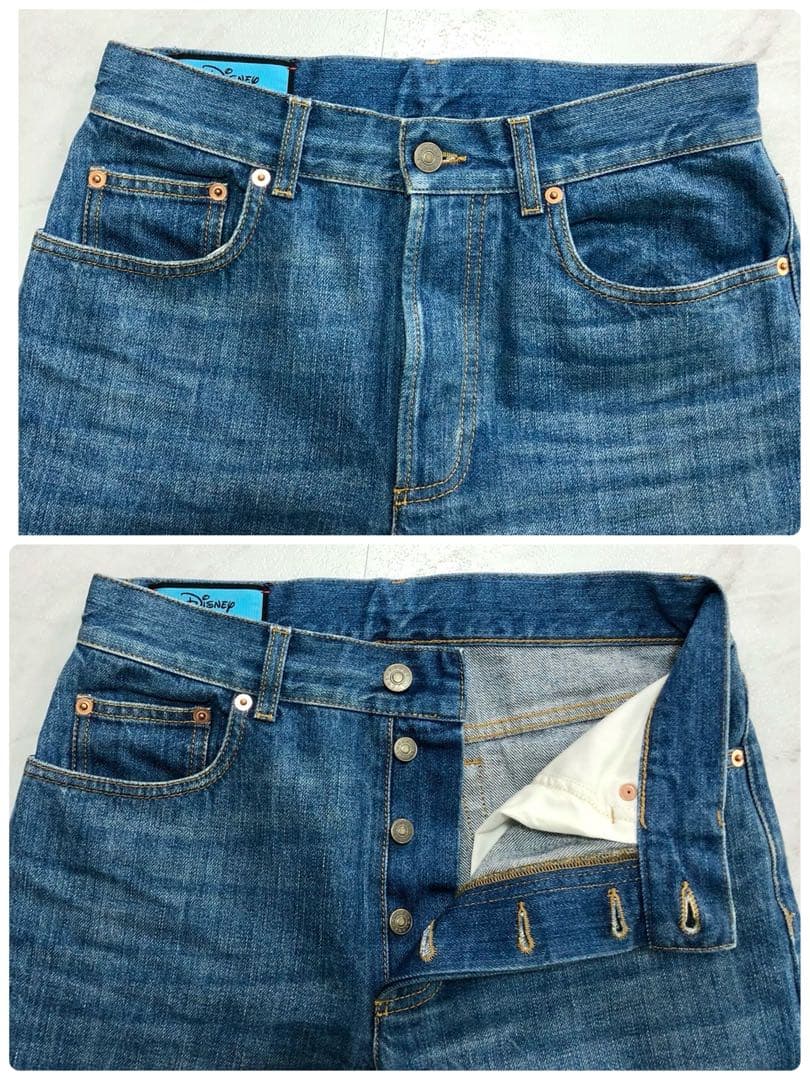 【希少 未使用級】GUCCI デニム Disney ドナルド ハイウエスト 23