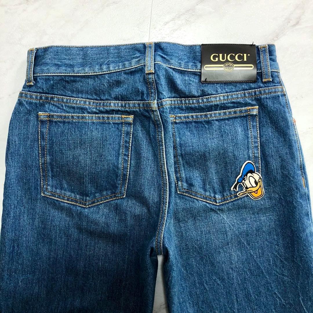 【希少 未使用級】GUCCI デニム Disney ドナルド ハイウエスト 23
