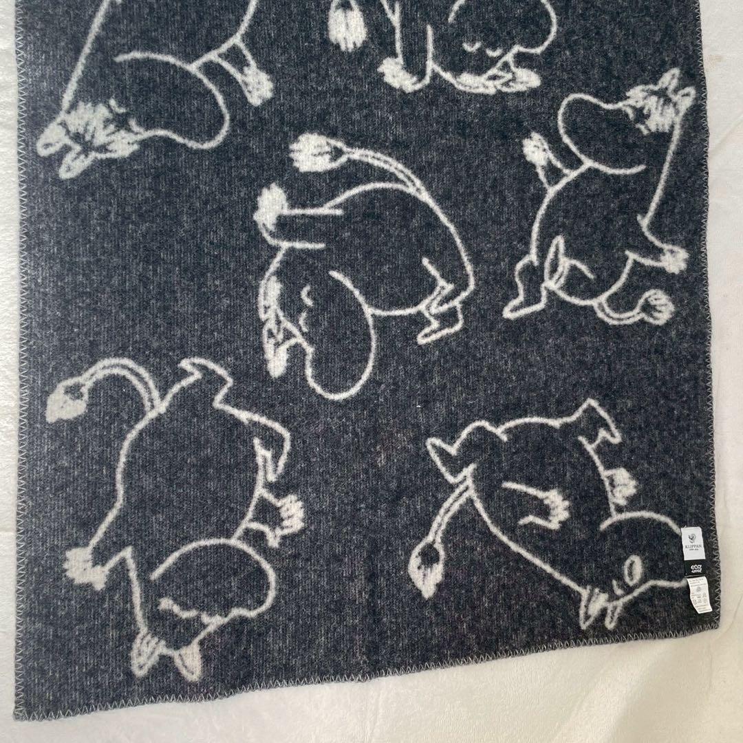 激レア✨北欧KLIPPAN ムーミンブランケット　毛布　膝掛け動物　大きい