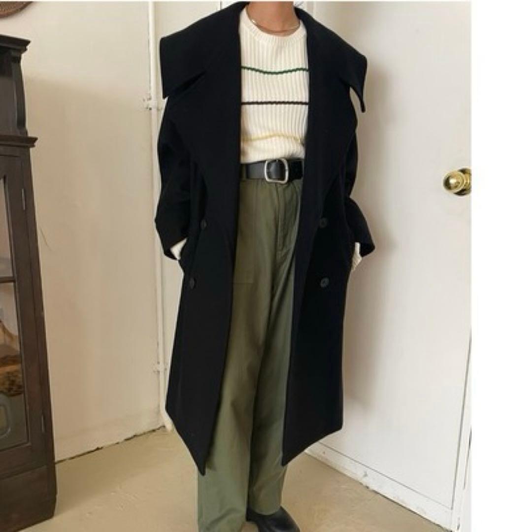 1/20削除※BLACK by moussy big collar coat