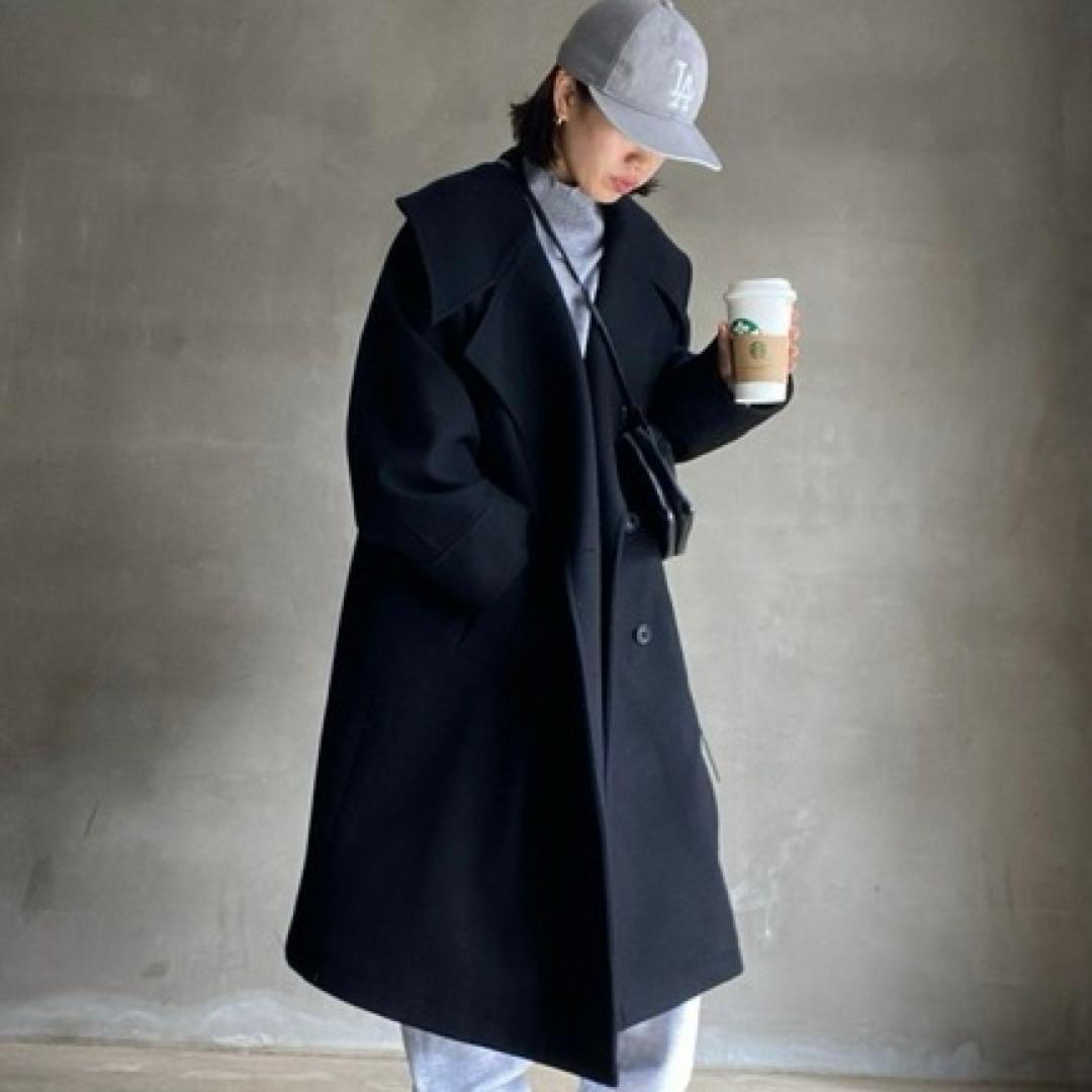 1/20削除※BLACK by moussy big collar coat
