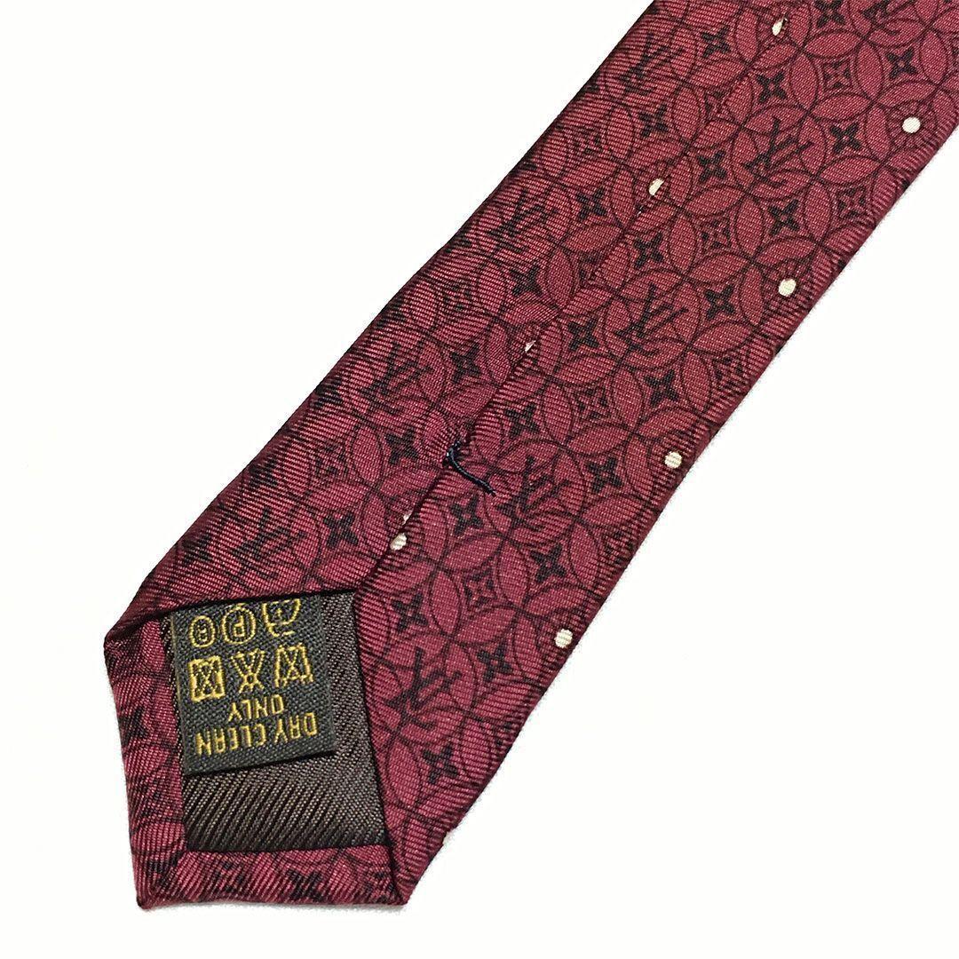 未使用級 ルイヴィトン Louis Vuitton ネクタイ LV柄 ドット