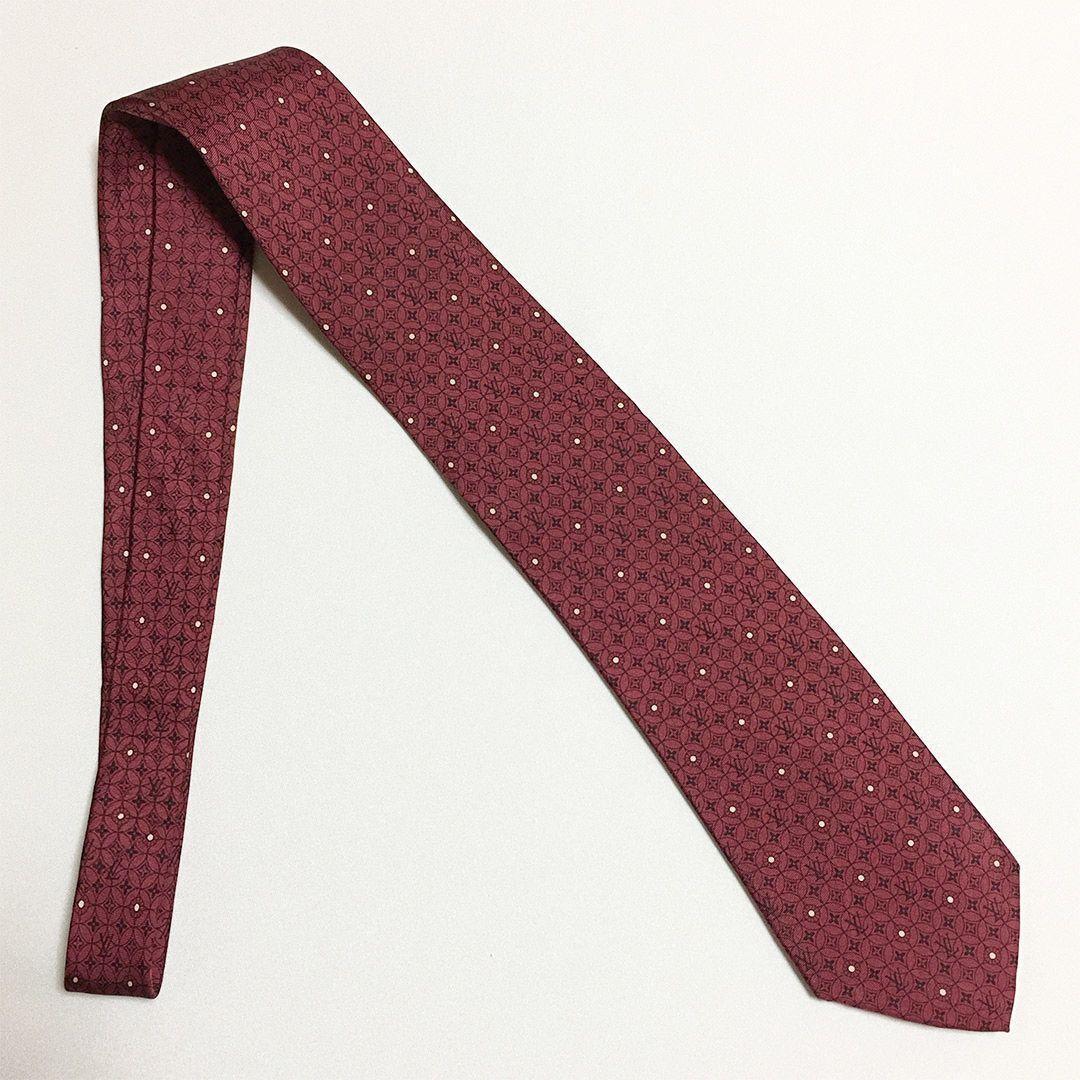 未使用級 ルイヴィトン Louis Vuitton ネクタイ LV柄 ドット