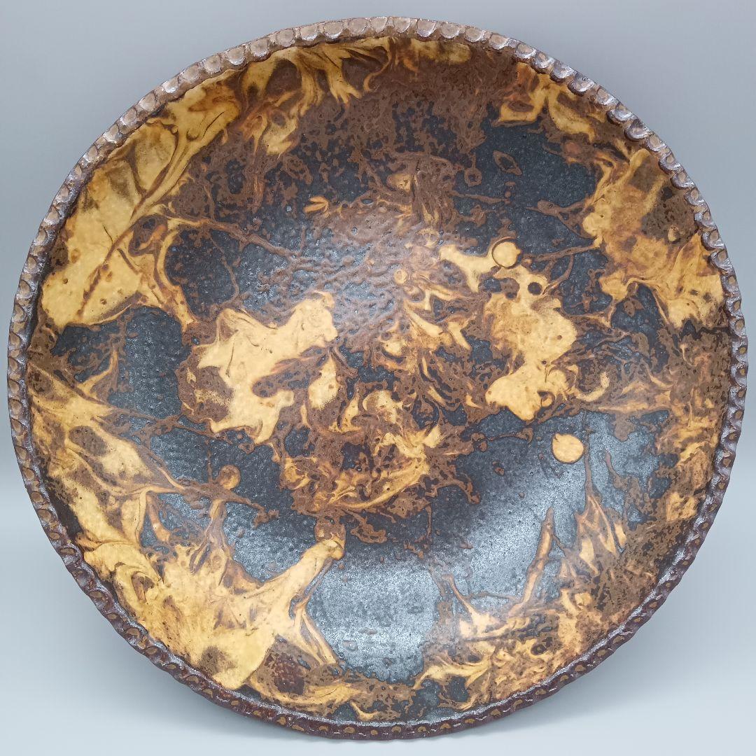 山田洋次 打化粧 皿 八寸皿 スリップウェア プレート 現代作家