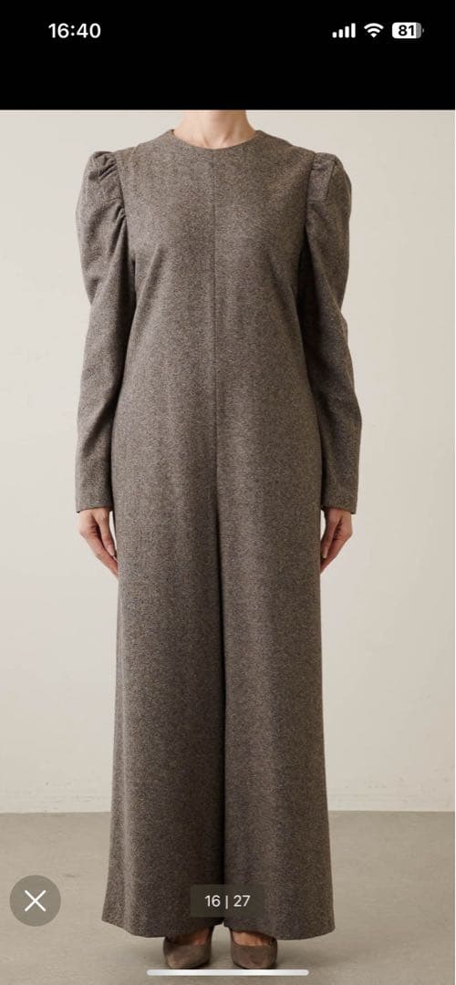 【美品】ウィムガゼット　パフスリーブ ジャンプスーツ　オールインワン