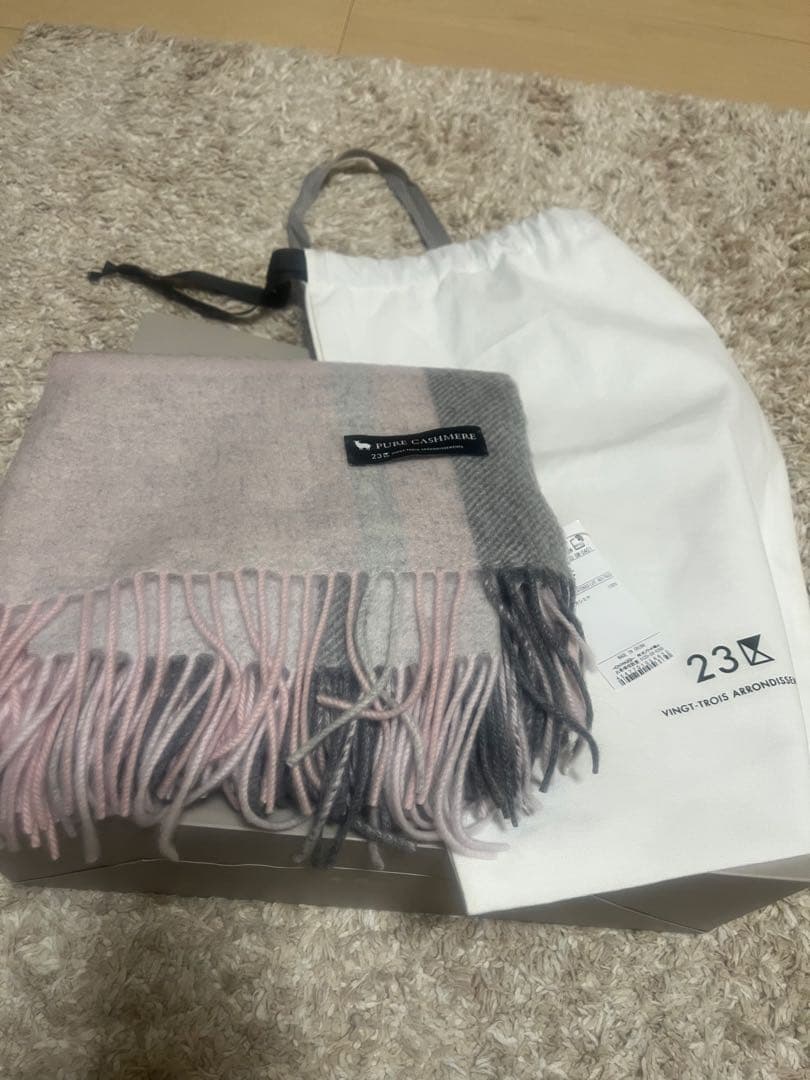 23区 カシミヤストール Fサイズ