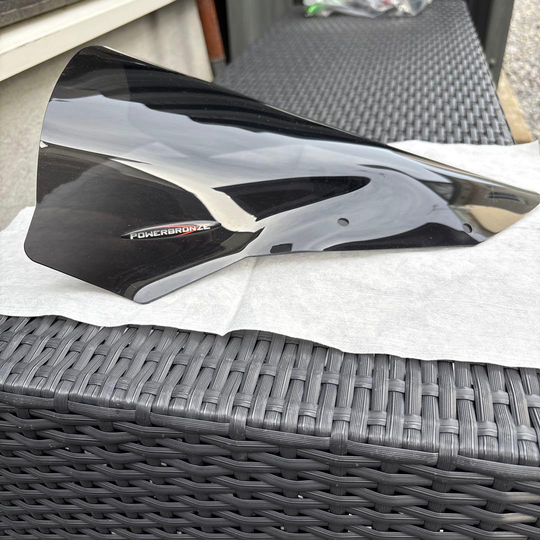 kawasaki zh2用POWERBRONZE バイクシールド クリアブラック