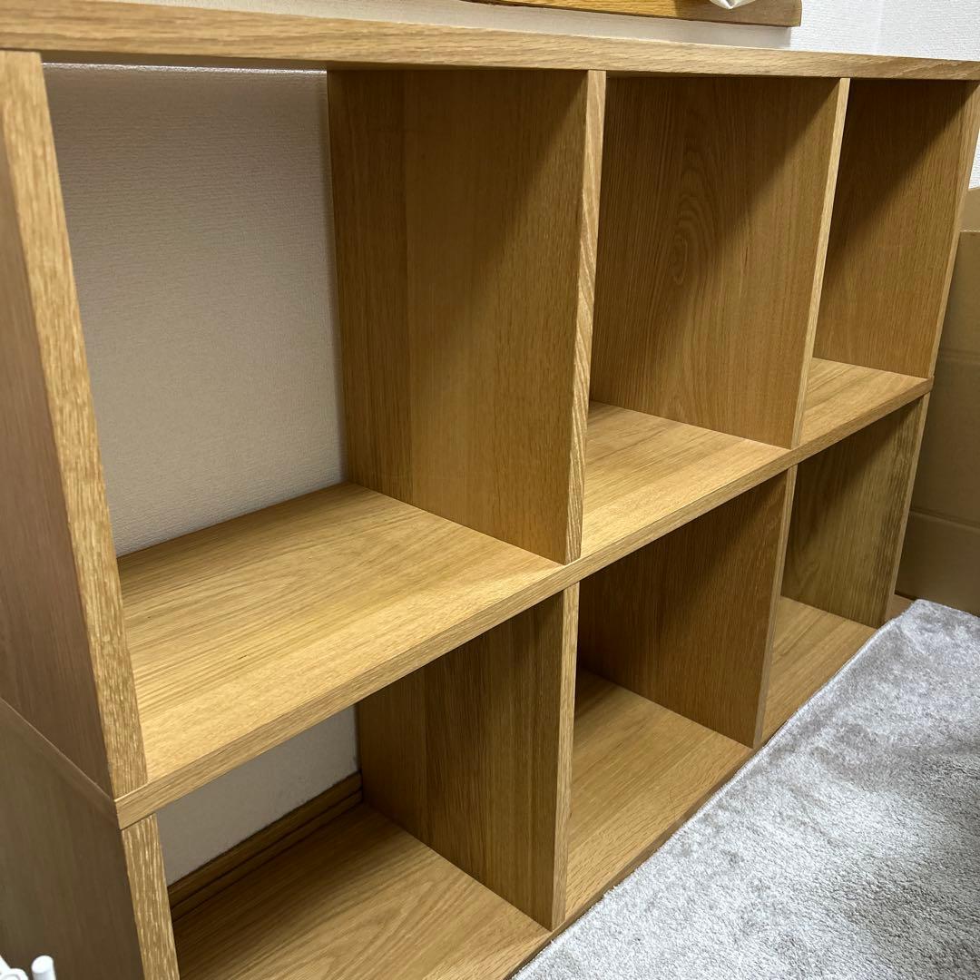 無印良品　スタッキングシェルフ　３×２　オーク　無印良品　ラック
